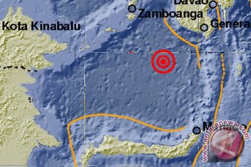 Gempa 5,7 skala richter di baratlaut Sangihe