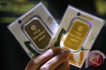 Harga emas ditutup di tertinggi tiga pekan