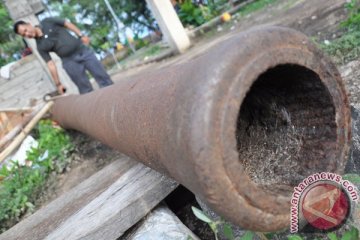 11 mortir ditemukan di kolam retensi Palembang