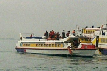 Dua Kapal Tabrakan/Istimewa