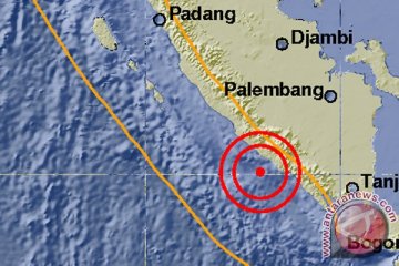 Gempa 5,2 skala richter di Bengkulu