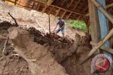 Lima rumah rusak terkena longsor di Lebak