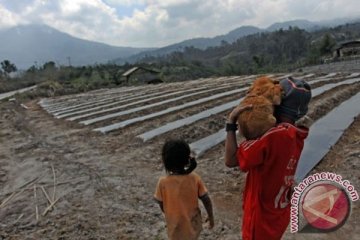 Kota Berastagi diselimuti debu vulkanik erupsi Sinabung