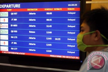 Aktivitas penerbangan di Pekanbaru kembali lumpuh