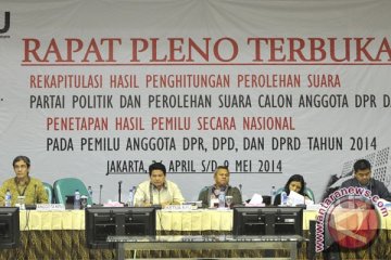 KPU jadwalkan pengesahan hasil Pileg, Jumat malam