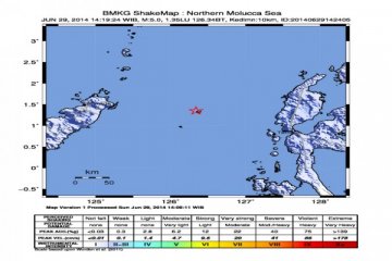 Gempa 5,0 SR guncang Ternate