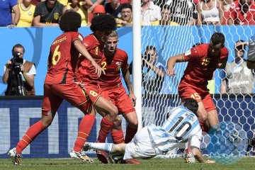Argentina unggul 1-0 atas Belgia di babak pertama