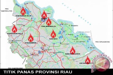 BMKG deteksi 15 titik panas di Riau