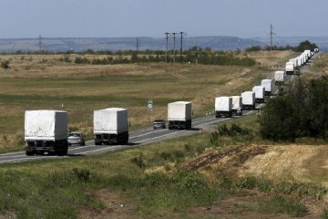 Jenuh menunggu, konvoi bantuan Rusia masuk Ukraina