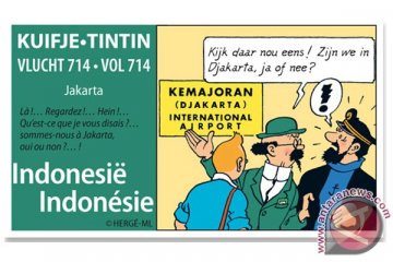Prangko Tintin di Kemayoran dan Pulau Komodo di Brussels