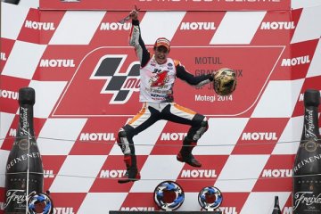 Marquez rayakan gelar kedua MotoGP di Motegi Jepang