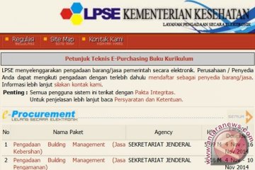 Kemenkes penuhi 17 standar LPSE