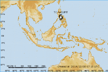 BMKG: siklon Hagupit menjauhi wilayah Indonesia