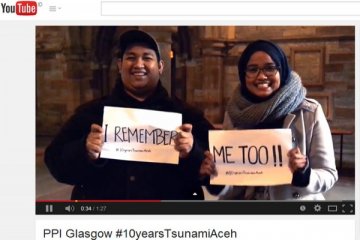Pelajar Indonesia di Inggris kenang sedasawarsa tsunami Aceh