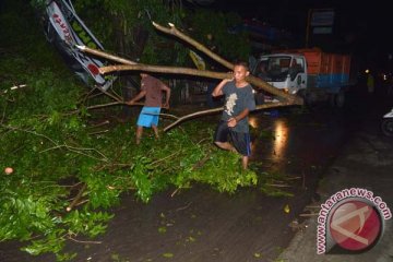 Hujan deras disertai angin menerjang Gunung Kidul