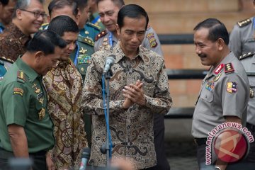 Presiden Jokowi beri arahan peserta rapimnas TNI-Polri