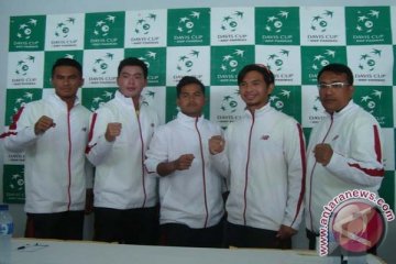Indonesia bidik satu poin di hari pertama kualifikasi Piala Davis