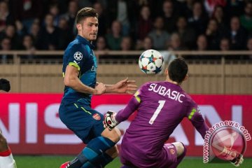 Babak pertama Arsenal unggul 1-0 atas Monaco