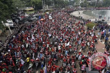 Polisi larang aksi buruh masuk CFD  Semarang