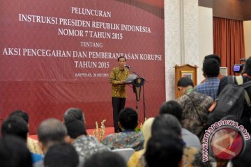 Presiden Jokowi luncurkan Inpres aksi pemberantasan korupsi