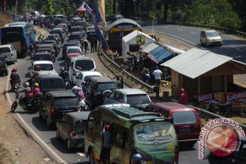 Tanjakan Gentong masih menjadi titik kemacetan mudik balik Lebaran