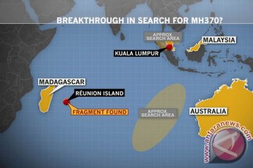 Arus deras sapu puing diduga MH370 sejauh ribuan km