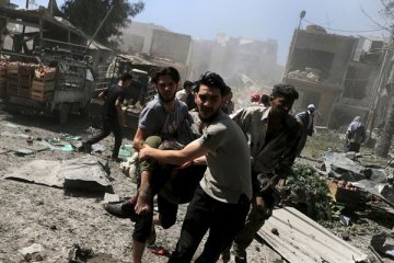 Pemantau: serangan udara Suriah tewaskan setidaknya 53 orang di Aleppo