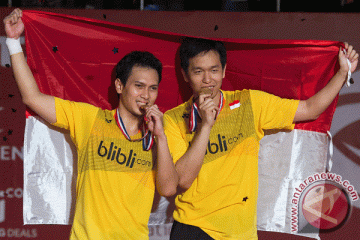 Hendra/Ahsan rebut emas ganda putra kejuaraan dunia