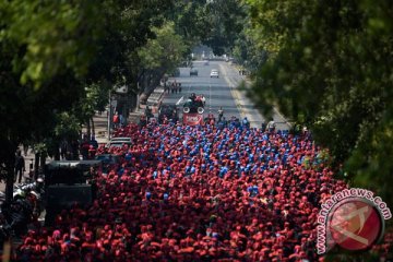 Polisi telusuri provokator terkait demo buruh