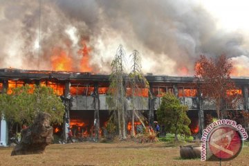 Pabrik kayu lapis di Jambi habis terbakar