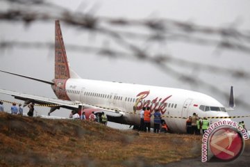 Pesawat Batik Air tergelincir di Yogyakarta