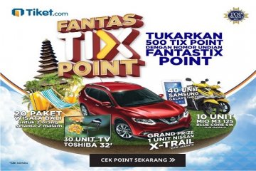 Tiket.com bagikan mobil, motor, dan gadget melalui program undian FantasTix Point