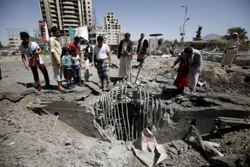 Koalisi pimpinan Saudi gerebek  pesawat nir-awak di Sanaa Yaman