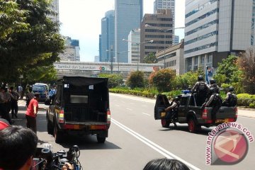 Gegana bergerak ke Jalan Thamrin Jakarta menyusul lima ledakan