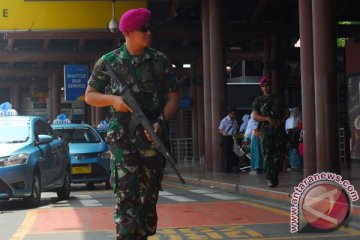 BOM JAKARTA - Bandara Soekarno-Hatta dijaga ketat