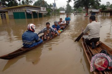 BENCANA BANJIR - Bangka Tengah lumpuh total