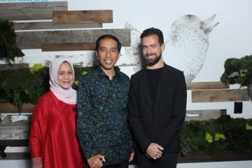 Presiden disambut "Indonesia Raya" di markas Twitter