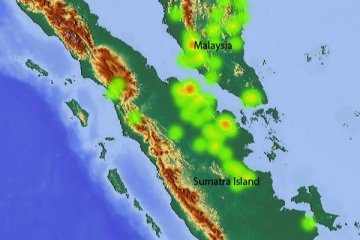 Titik panas di Indonesia meningkat menjadi 482