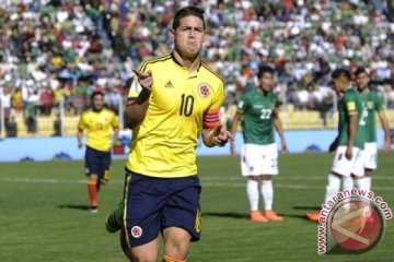 James Rodriguez antar Kolombia ungguli sementara Ekuador 2-0