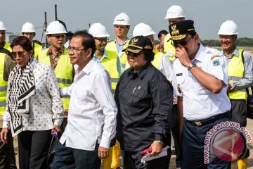 Ahok kunjungi pulau reklamasi bersama sejumlah menteri