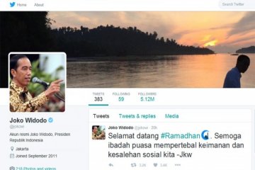 Presiden Jokowi sampaikan ucapan selamat Ramadhan