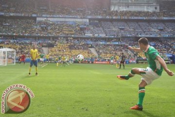Euro 2016 - Tanpa gol babak pertama Irlandia kontra Swedia