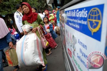 Kepadatan kendaraan di jalur mudik Sukabumi berkurang