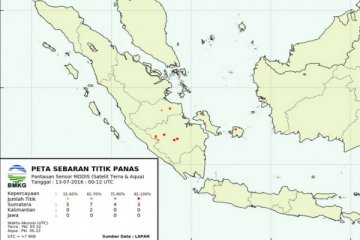 BMKG laporkan Terra dan Aqua tak bisa deteksi titik panas di Sumatera