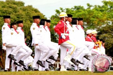 Upacara HUT-71 RI Di Kota Palangka Raya