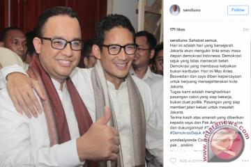 Anies-Sandi ikuti Pilkada untuk rakyat Jakarta