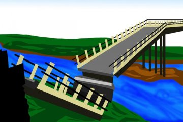 Polri-TNI bangun jembatan darurat pengganti jembatan ambruk