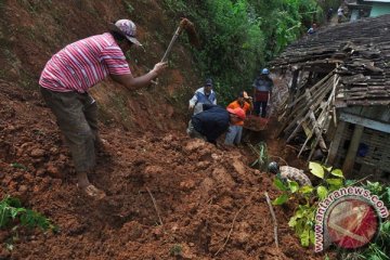 Tujuh rumah di Trenggalek rusak diterjang longsor