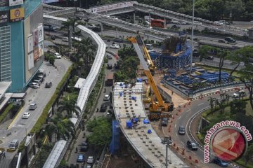 Jelang demo, lalu lintas arah Semanggi lengang