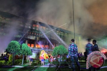 Mako Polisi Milter Kodam Tanjungpura Terbakar